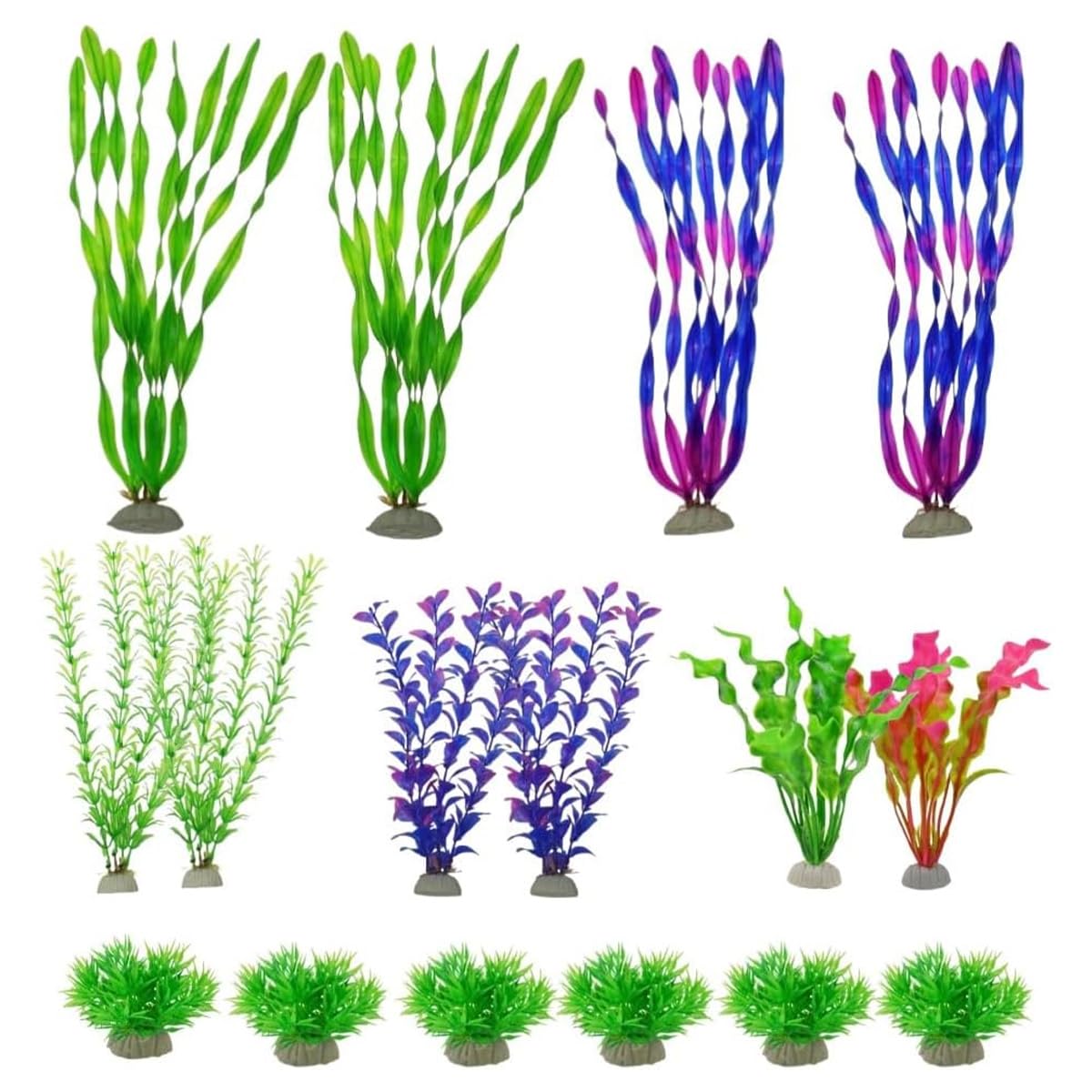 Sarini Simulation Water Grass Set,Plastic Simulation Water Grass Landscaping Plant Fish Tank Decoration,Beautify The Fish Tank Decoration Environment - Image 2