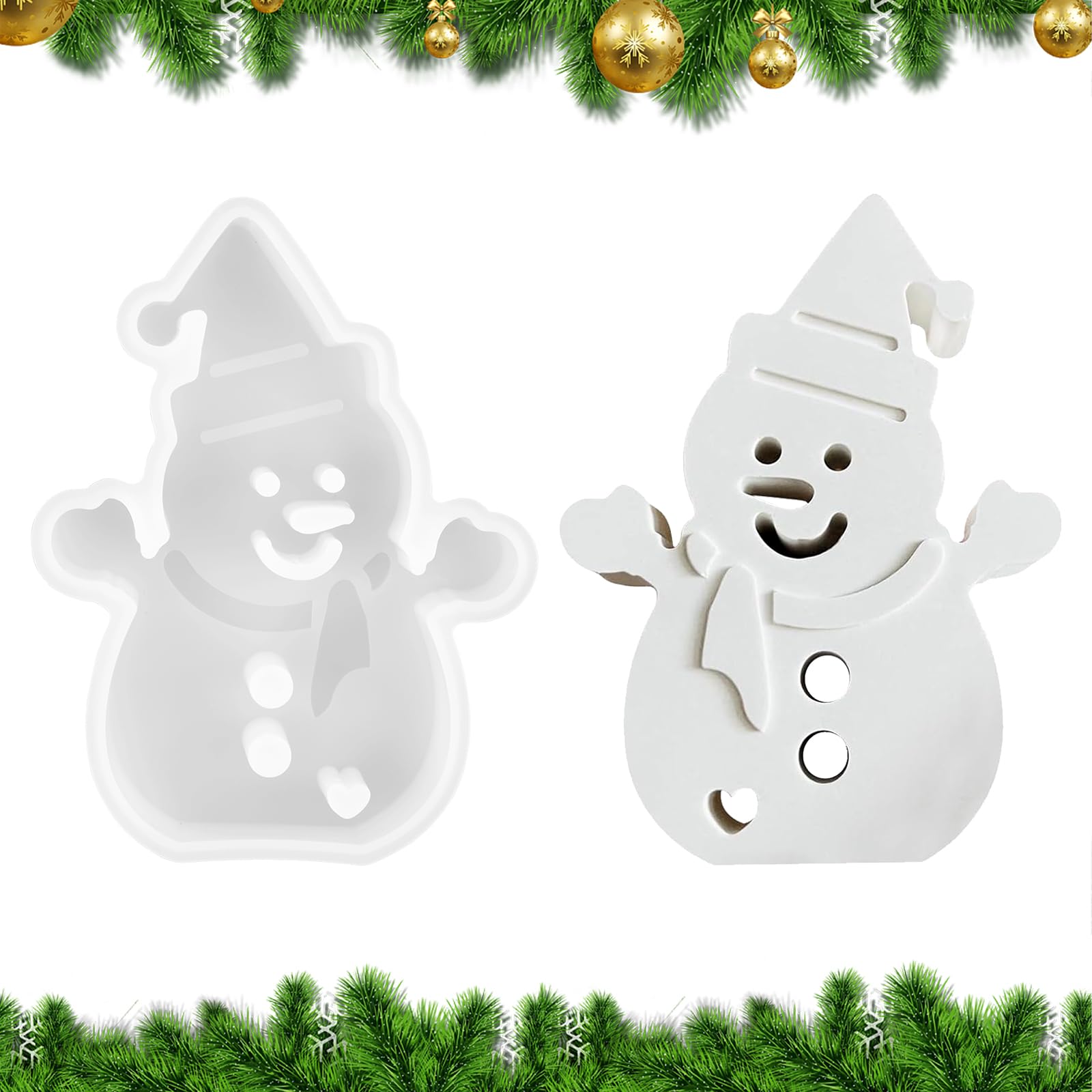 Silikonformen Weihnachten - Schneemann Gießform Für Harz, Kerzen & Deko
