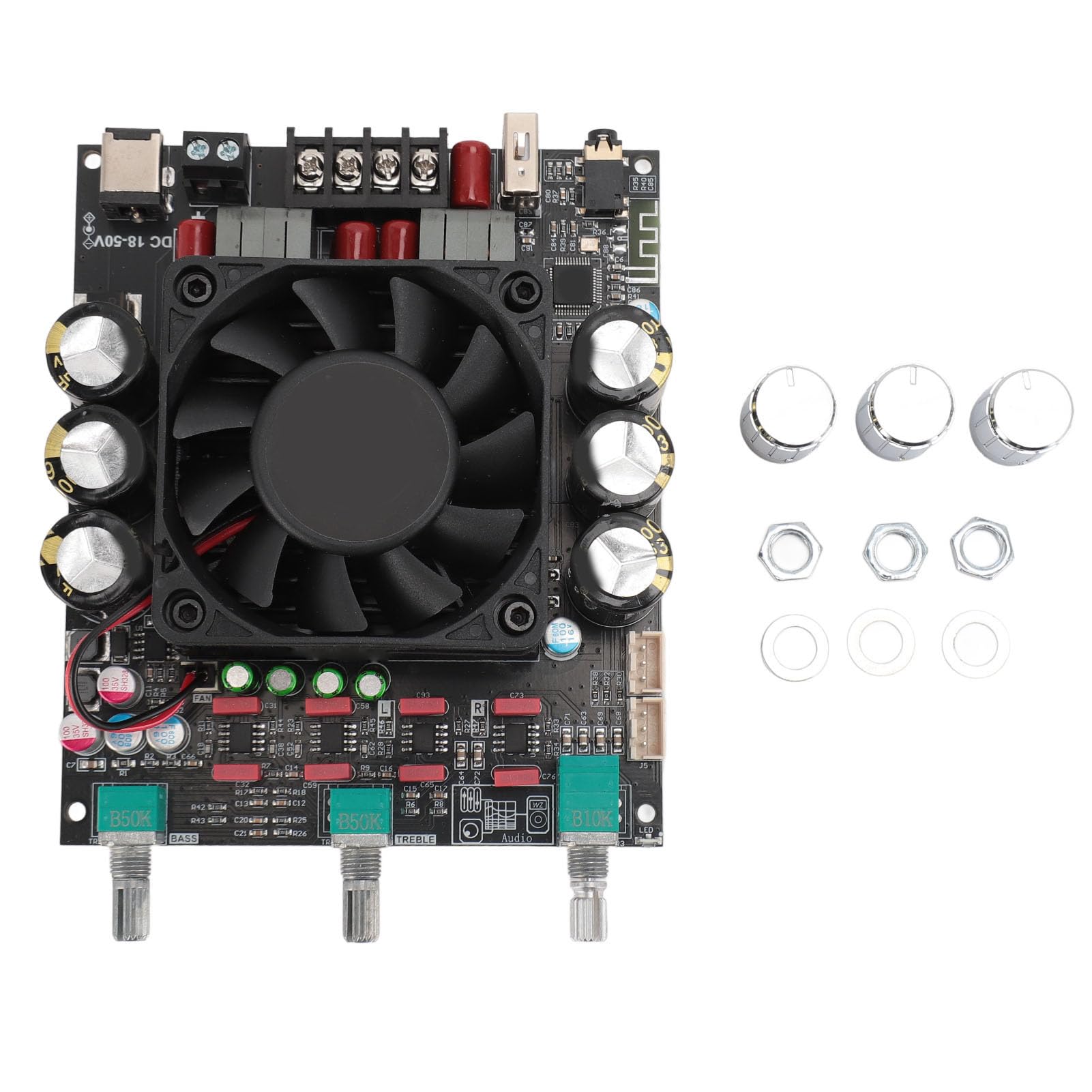 Wzmacniacz Bluetooth 300W+300W z Chipem TPA3255, Regulacja Basów i