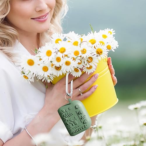 Miniatura 7 de AIRSPO Funda para Airpod Pro de 2 generación, funda protectora de silicona suave en relieve floral 3D con kit de limpieza para Apple Airpods Pro de