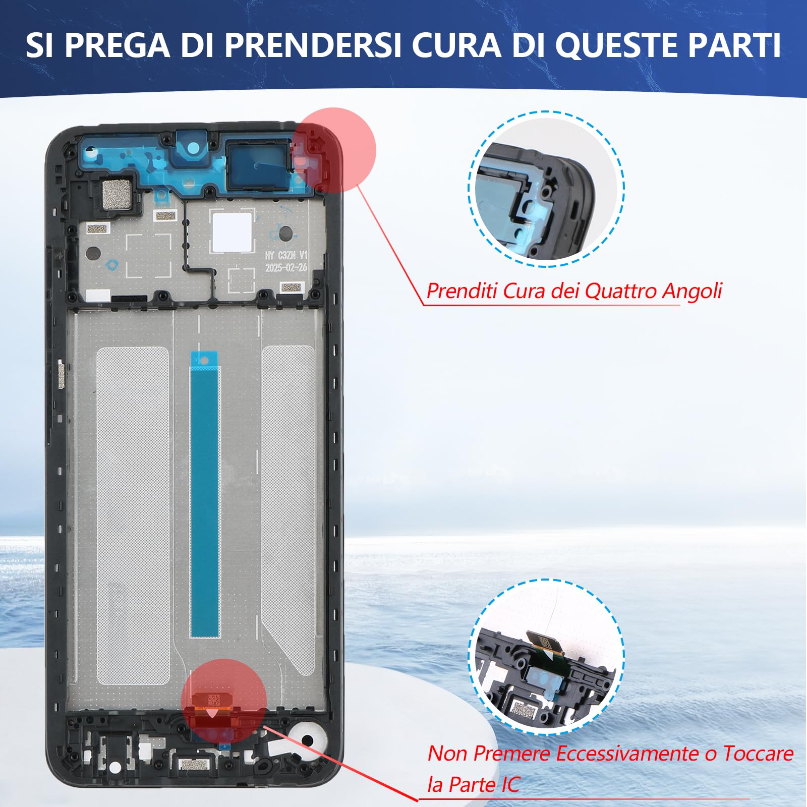 RongZy LCD Schermo per Xiaomi Redmi A5 4G 25028RN03Y Display di Ricambio Touch Screen Digitizer Parti di Riparazione per Redmi A5 4G LCD Display con Strumenti(Nero con Cornice)