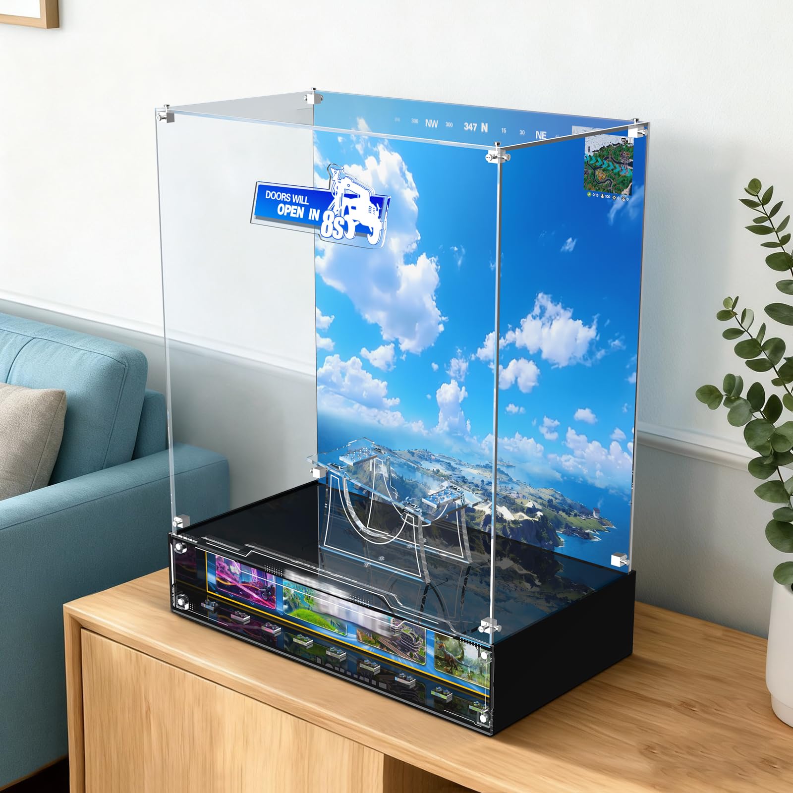 Acrylic Display Case Compatible with Lego 77073 Battle Bus, Transparent & Dustproof Acrylic Display Box with Clear Background (Box Only, No Models)