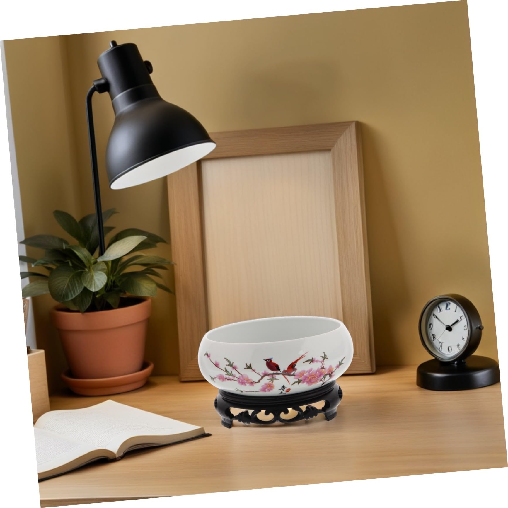 Ceramiczna Rośliny Hydroponiczne z Plastikową Podstawą Donica Wodne bez Otworów Niebiesko Biała Porcelana Duży Pojemnik Bonsai Do Dekoracji Wnętrz i Ogrodu