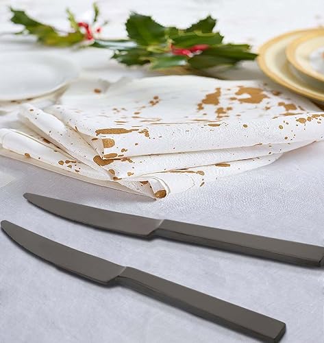 Miniatura 8 de Juego de cuchillos para carne, 6 piezas, acero inoxidable 180, resistentes, 9 pulgadas, servicio para 6 cubiertos, utensilios de mesa, aptos para