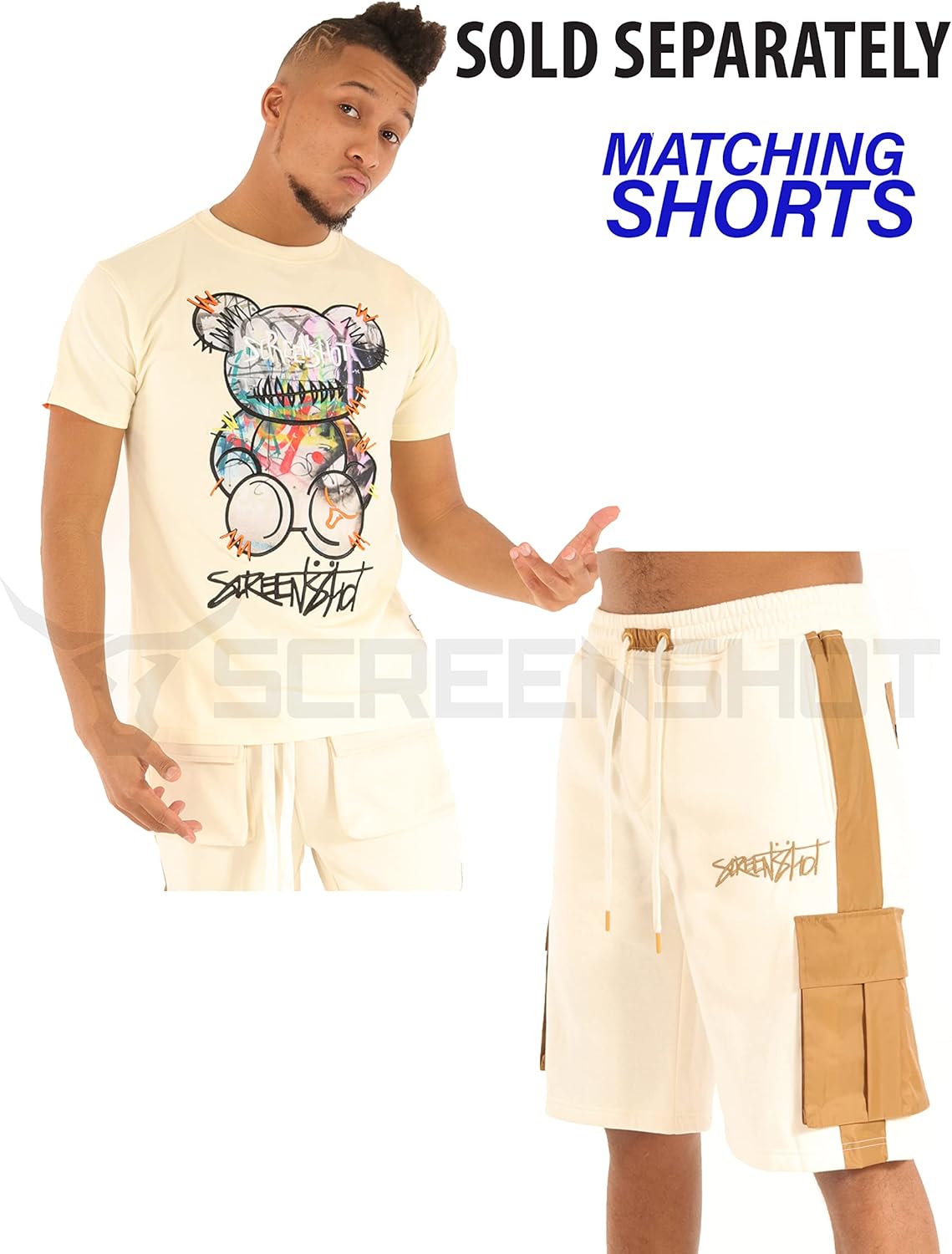 SCREENSHOT-TEE3202SS Mens Hip-Hop NYC Streetwear Urban Varsity Racing Premium Tee - Image 4