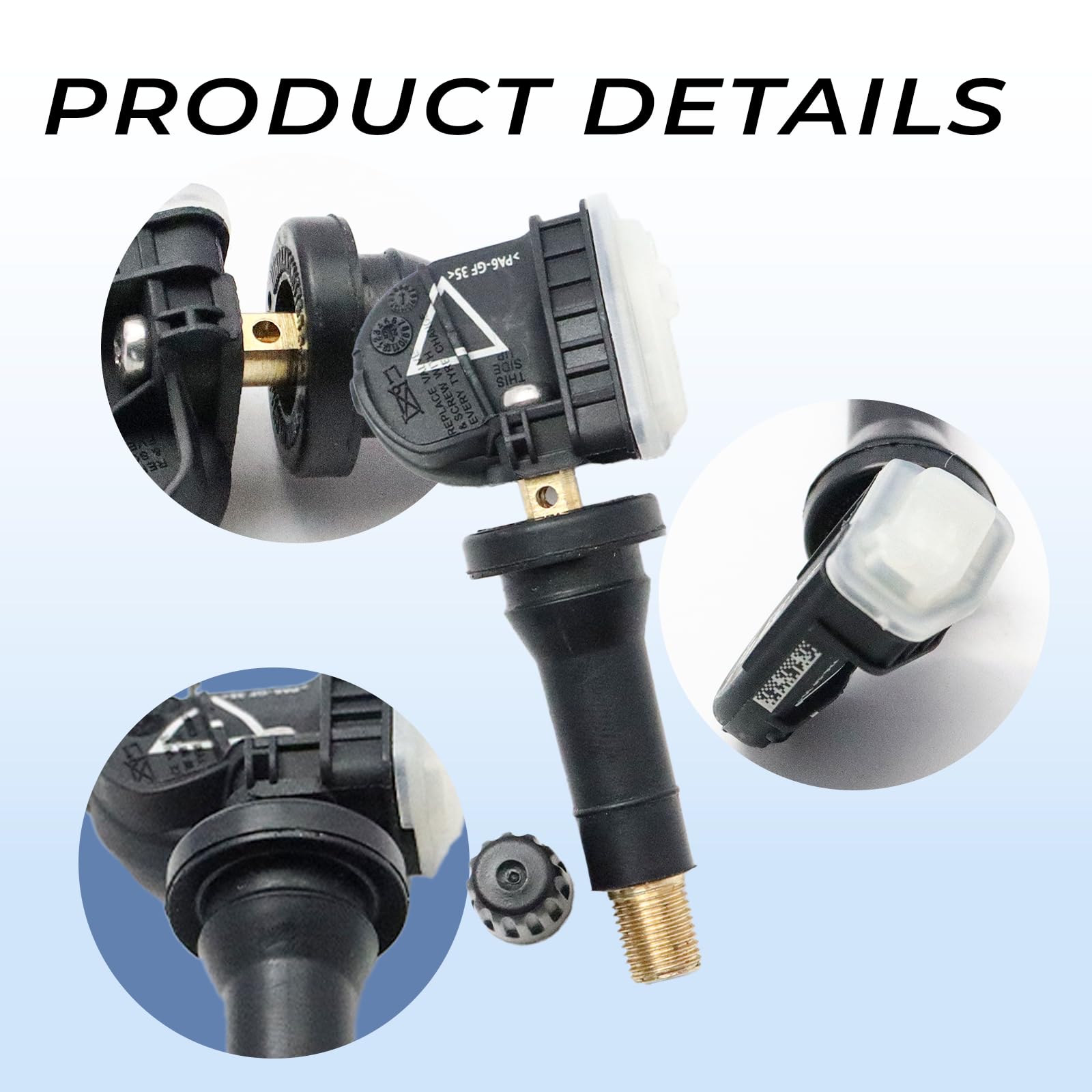 4 sensori di pressione degli pneumatici con sistema di monitoraggio della pressione degli pneumatici da 433 MHz, sensore TPMS 2036804 per Galaxy S-Max Edge Fiesta Mondeo Mustang sensori RDKS 2318453