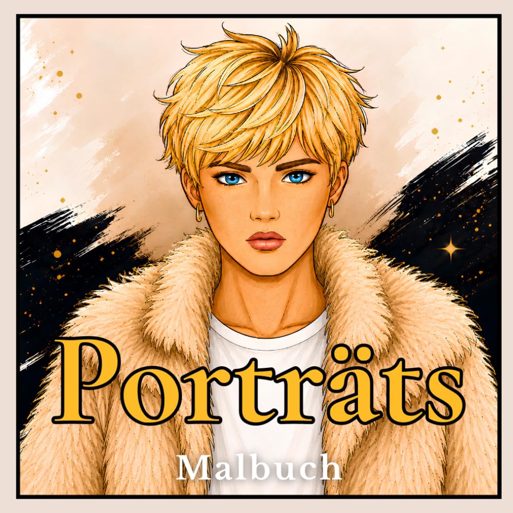 Porträts Malbuch: 50 Stilvolle und Kreative Porträts mit Schönen Gesichtern, Trendigen Frisuren und Fashion-inspirierten Looks zum Ausmalen für Erwachsene und Teenager (Porträts Malbuch Kollektion)