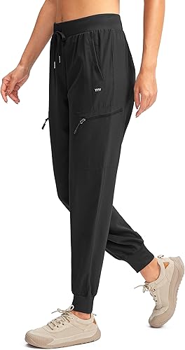 Miniatura 2 de YYV Pantalones de senderismo para mujer, ligeros, de secado rápido, impermeables, para viajes, caminar, con bolsillos con cremallera