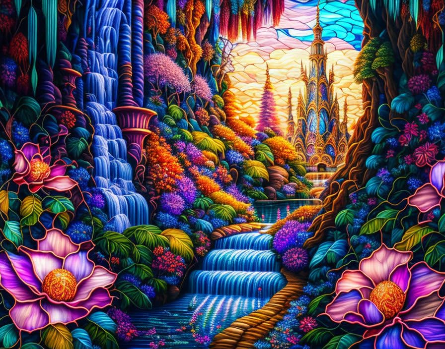 Toile murale kaléidoscopique Meechi - Affiche art moderne 50 x 70 cm