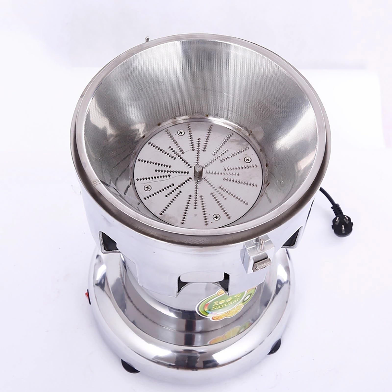 Extracteur de jus électrique professionnel 550 W 110 V en acier inoxydable, centrifugeuse silencieuse et robuste, for jus de fruits et légumes entiers