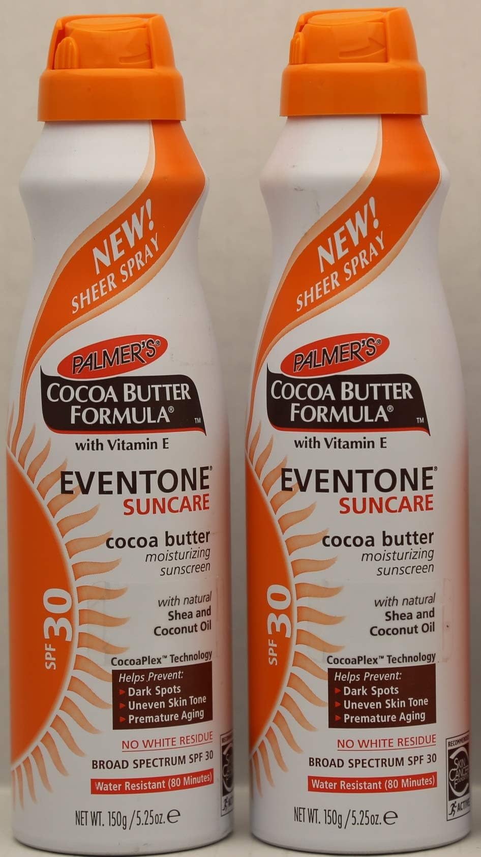 Palmer's Cocoa Butter Formula With Vitamin E, Eventone Suncare Moisturizing Sunscreen, SPF 30, 5.25 Oz (Pack of 2) by Palmer's