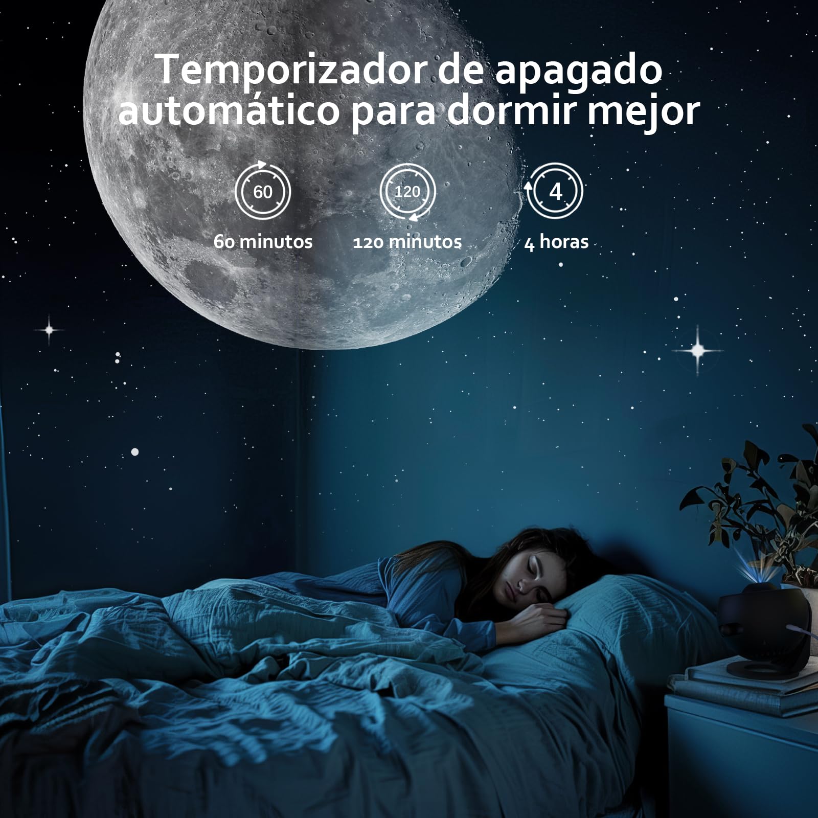 Proyector Galaxia, Proyector Estrellas Planetario Doméstico Techo Espacial Luz Nocturna con 3 Diapositivas de Vidrio HD, Galaxy Projector Pro para Niños Aultos