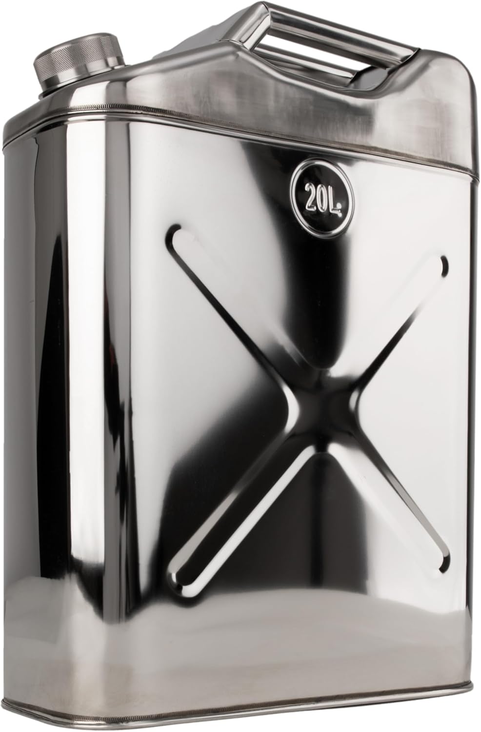 Swiss Link Stainless Steel Water Can 20L Portable Water Storage Container, 5 Gallon Jug for Camping, Emergency Storage, and Outdoor Activities