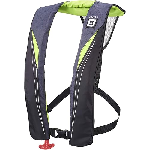 BLUESTORM Gear Cirrus26 Inflatable PFD Adult Life Jackets | USCG Approved Automatic Life Vest Manual Override Convertibility