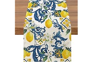 Vivid Summer Lemon Table Runner
