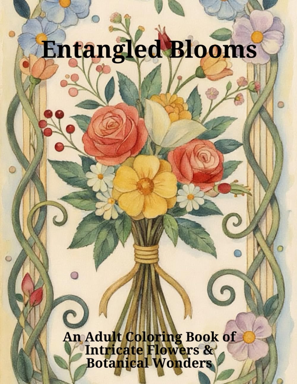 Entangled Blooms: An Adult Coloring Book of Intricate Flowers & Botanical Wonders