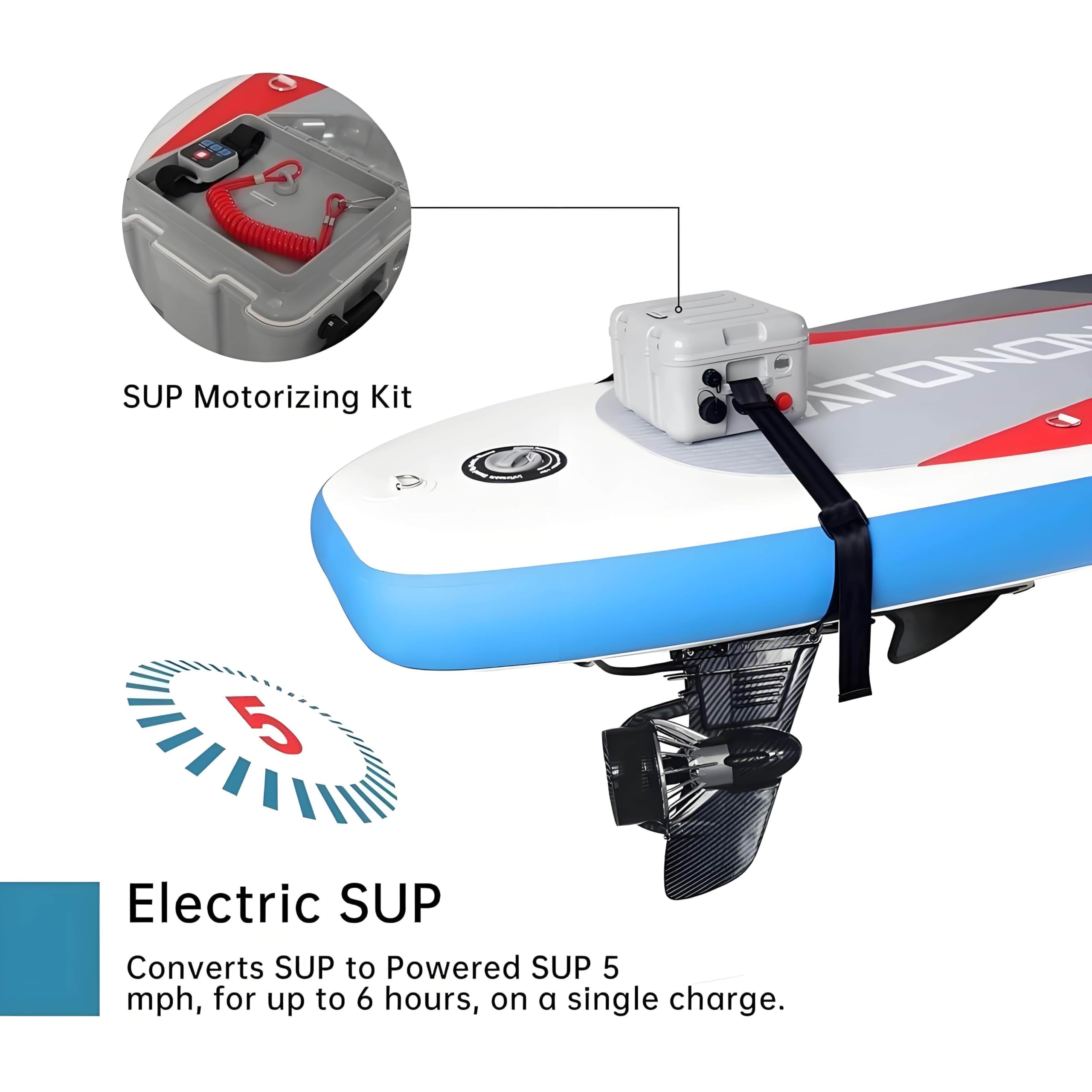Aileron électrique à batterie 24 V, planche à pagaie, moteur de poussée, kayak de surf avec propulseur à batterie, hélice alimentée, pour aileron électrique de planche de surf