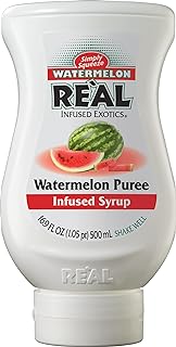 Watermelon Reàl Infused Exotics, Watermelon Puree Infused Syrup, 16.9 FL OZ Squeezable Bottle