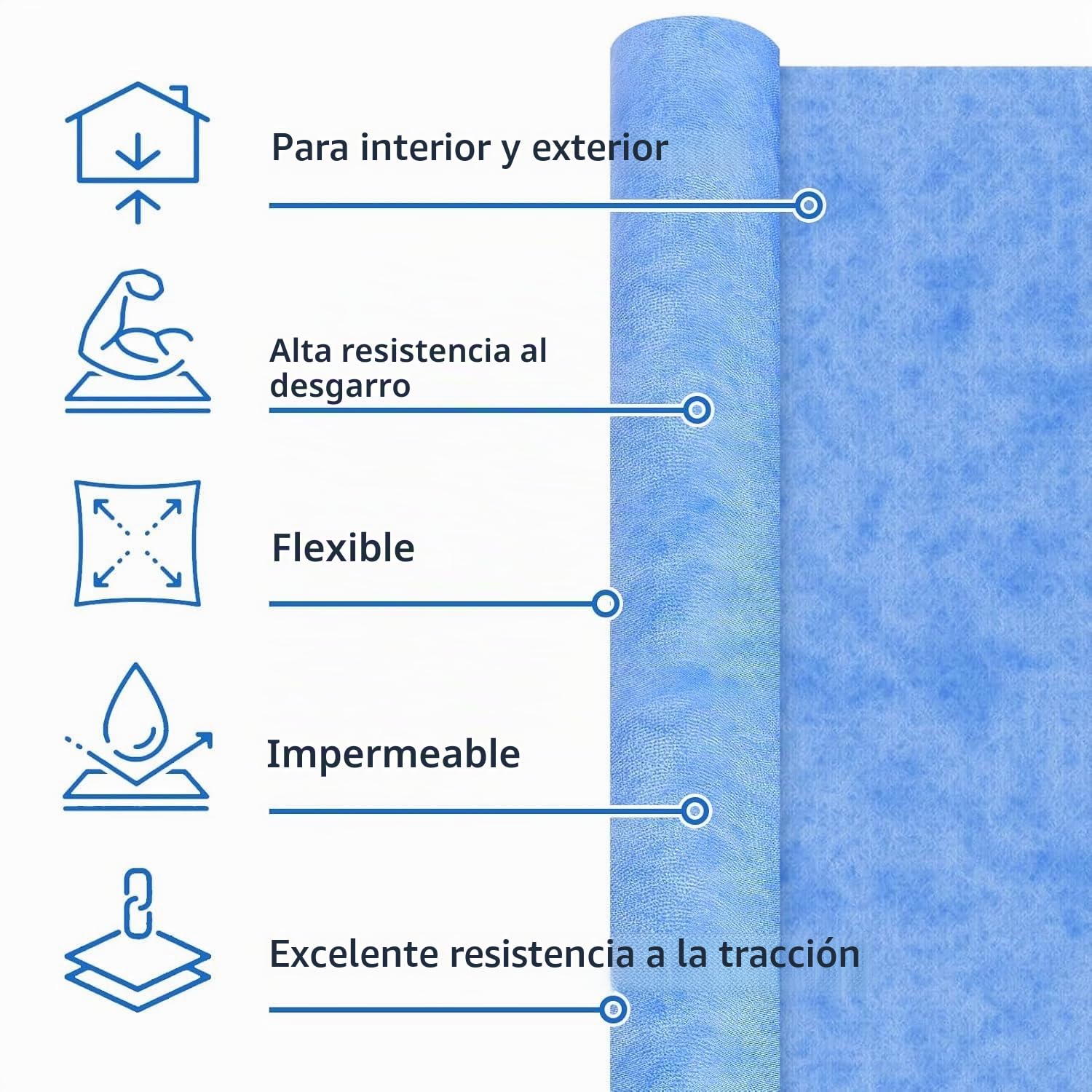 Lámina impermeabilizante para ducha, alfombrilla de desacoplamiento, lámina de sellado para baño, alfombrilla de desacoplamiento impermeable, para sanitarios, ducha, baño, sauna, azulejos, 1 x 30 m