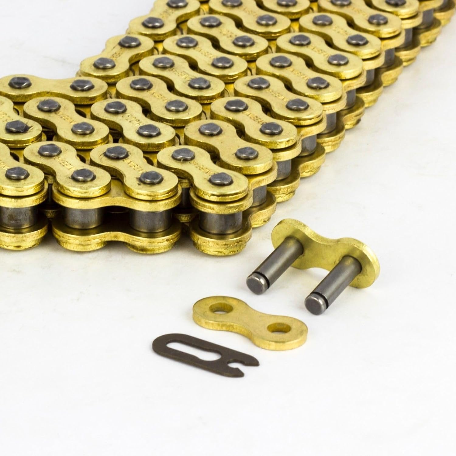 520H 110 Links Gold Heavy Duty Drive Chain with Connecting Link for Motorcycle ATV Dirt Bike
