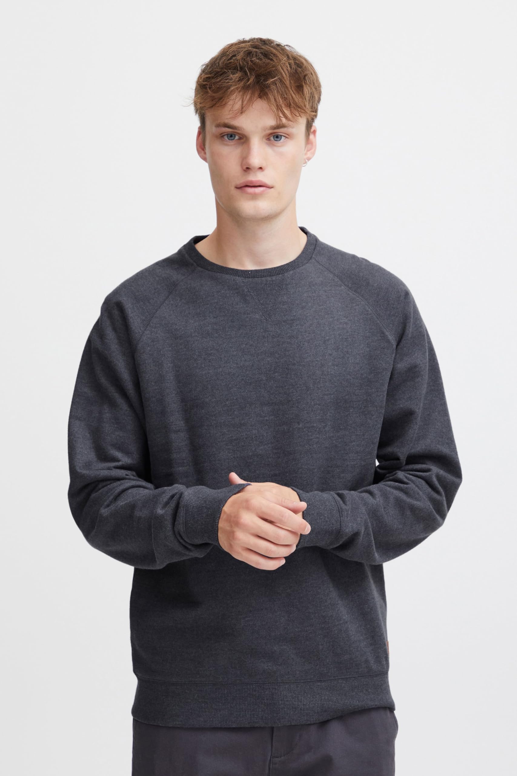 BLEND Alex Felpa Maglione Pullover da Uomo con Girocollo Fodera in Pile