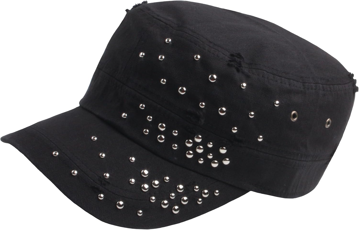 RaOn A213 Ripped Round Dome Studs Rivet Spike Spots Army Cap Golf Club Cadet Military