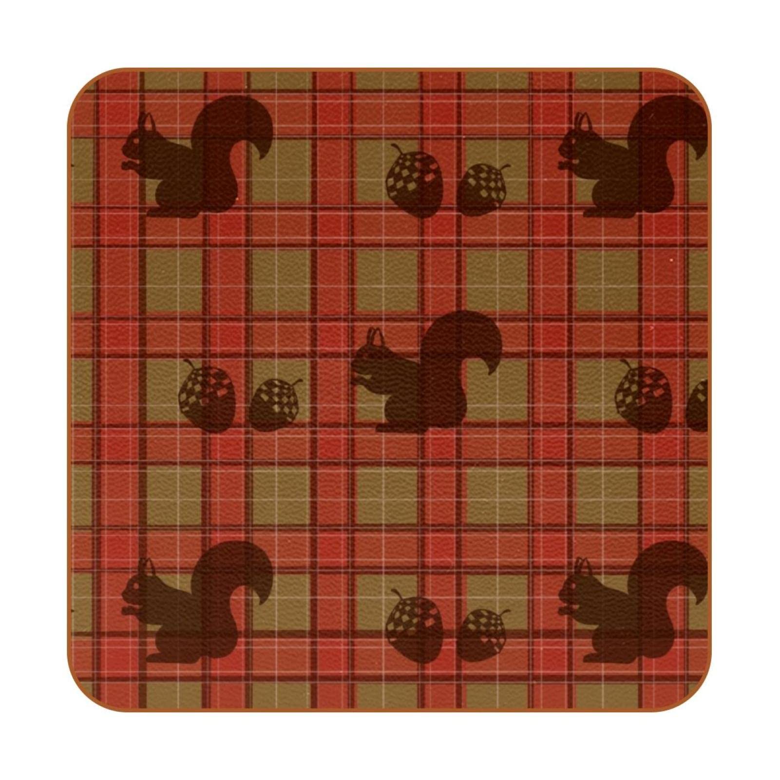 Dessous de verre écureuil antidérapants pour apéritif réussi et table propre | Lot de 6
