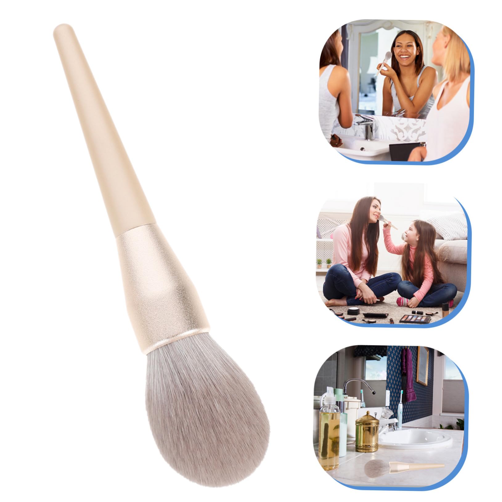 HAPINARY Professional Foundation Brush Makeup Face Powder Brush Soft Denser Silkier Synthetic Hair Non-shedding for Smooth Finish