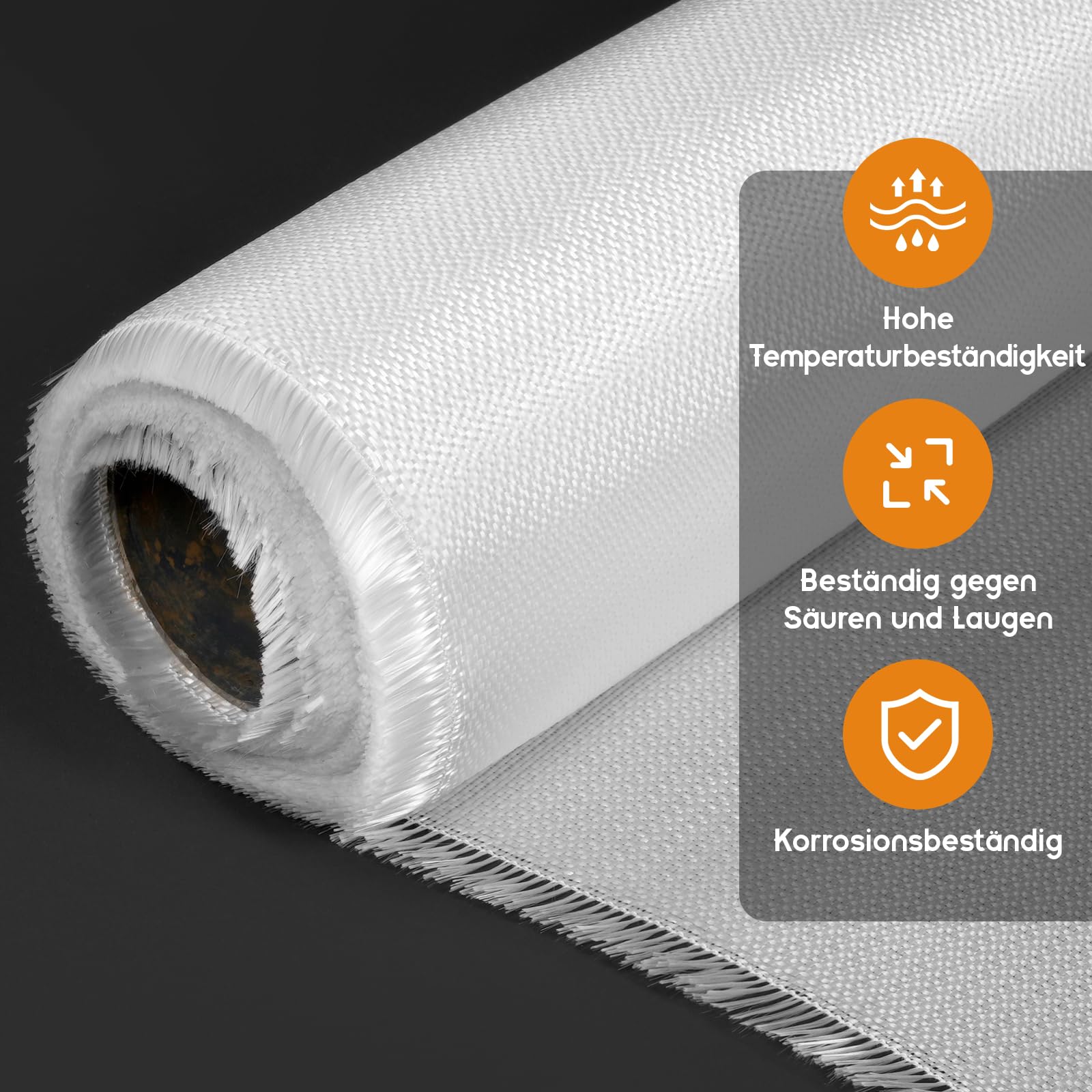 MYOYAY Papier peint en fibre de verre, pour résine époxy et résine de polyester, pour renfort, 10 m x 1 m, universel, en fibre de verre, stratifié, pour bateau, piscine, baignoire