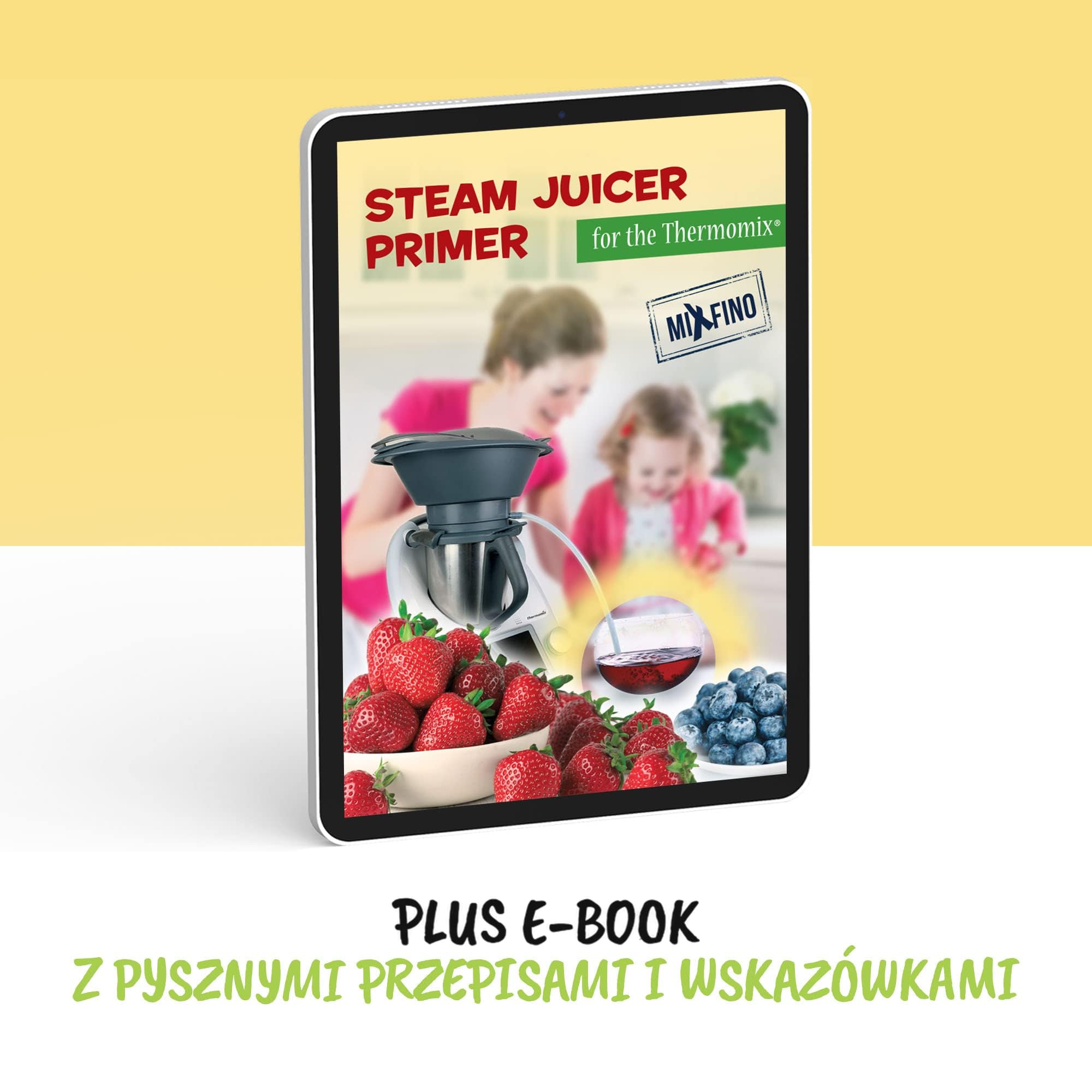 MixFino Sokownik Parowy do Thermomix TM6 TM5 TM31 – Sok i Galaretki | Nasadka do TM6 TM5 TM31 i Friend · PP i silikon platynowy, do żywności · do 2 kg owoców na sok · e-book z przepisami