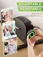 Vista 3 de Cyclace Under Desk Bike Pedal Exerciser for Arm/Leg Exercise - Portable Mini Exercise Bike Desk Cycle, Leg Exerciser for Home/Office Workout (MC100)