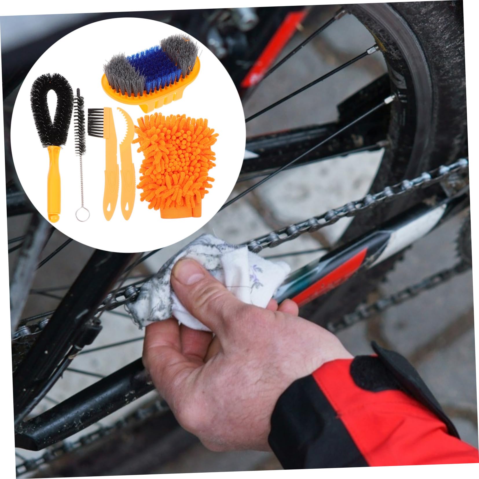 Fahrrad Kettenreiniger Satz mit Ergonomischem Griff aus Kunststoff