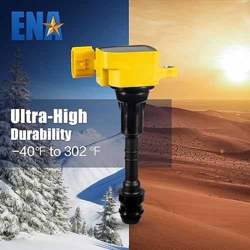 Miniatura 2 de ENA Juego de 6 bobinas de encendido amarillas y bujías de iridio compatibles con Nissan Infiniti Frontier NV1500 NV2500 NV3500 Xterra Pathfinder