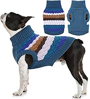 Vista 26 de Kuoser Suéter para perro, suéteres grandes para perros, cuello de tortuga para perrito, traje de Navidad y Acción de Gracias, chaleco de invierno