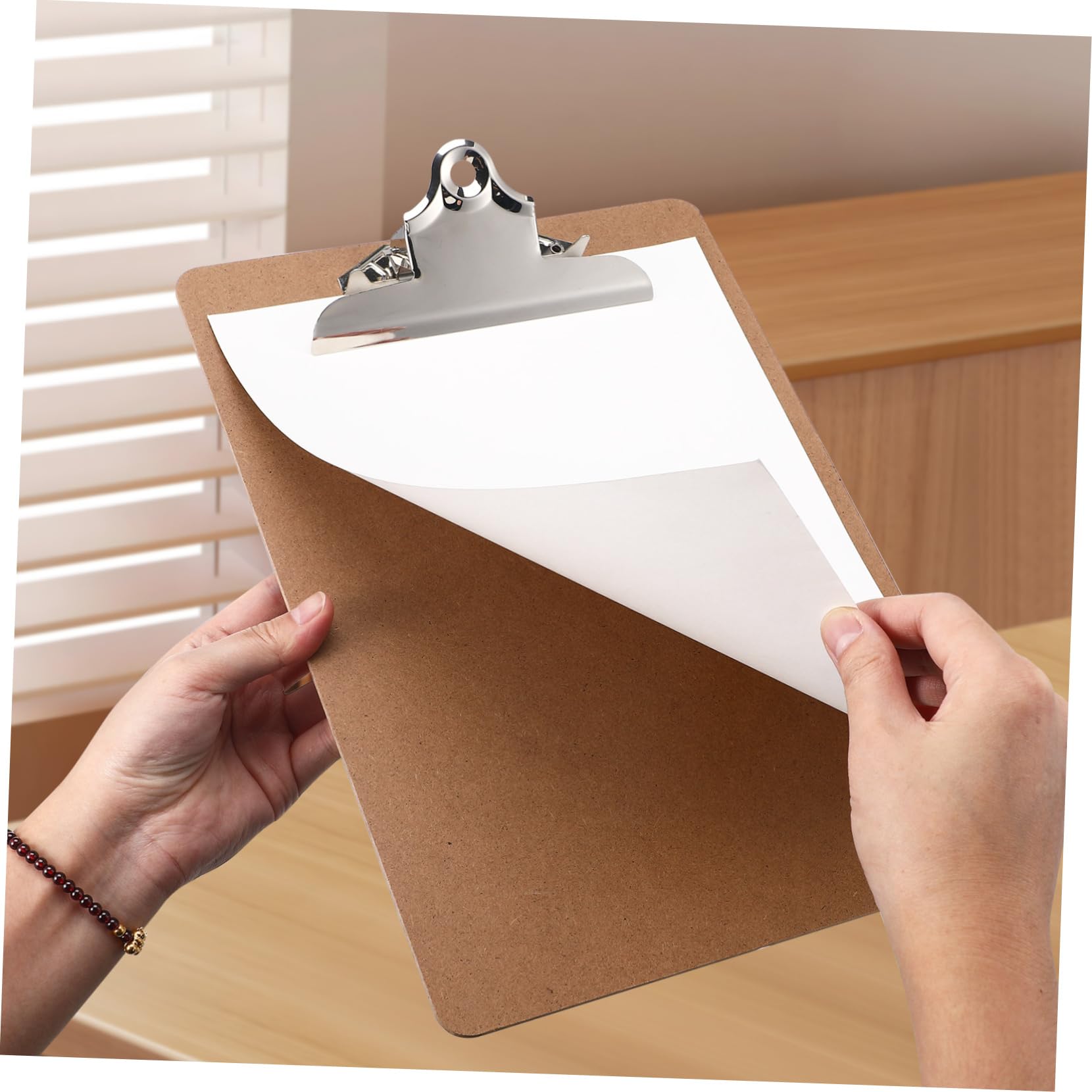 Klemmbretter im Briefformat aus Mdf Braun, Schreibplatte