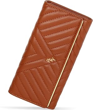 Wallet for Women RFID Blocking Large Capacity Trifold Ladies Wallet Leather Long Clutch Wallet Multi Card Organizer