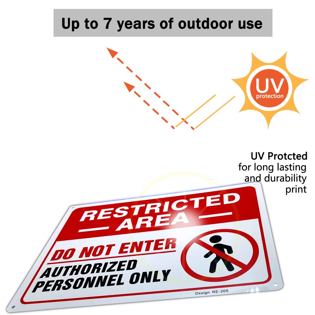 No Access Sign,Restricted Area Sign,Authorized Personnel Only,10x14 Inch Rust Free Aluminum, UV Ink Printing,Indoor or Outdoor Use for Home and Business(2-Pack) — Amazon image 2