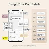 Vista 3 de NIIMBOT Cinta de etiquetadora térmica directa D11 para impresora de inyección de tinta en blanco