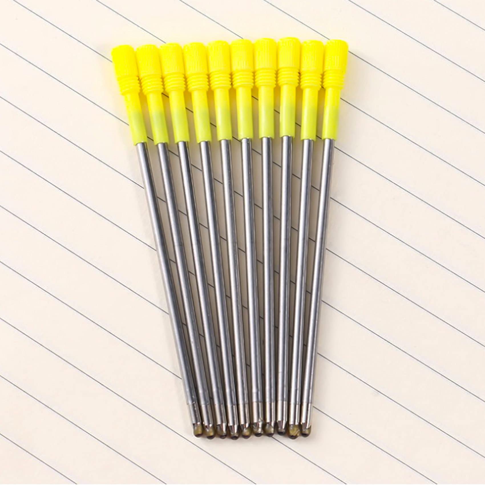 Borimend 50 Pieces 3.2 Inch Black and Blue Ink Ballpoint Pen Replacement Refills Smooth Writing Ball Point Pen Refills for Big Crystal Pen - Image 2