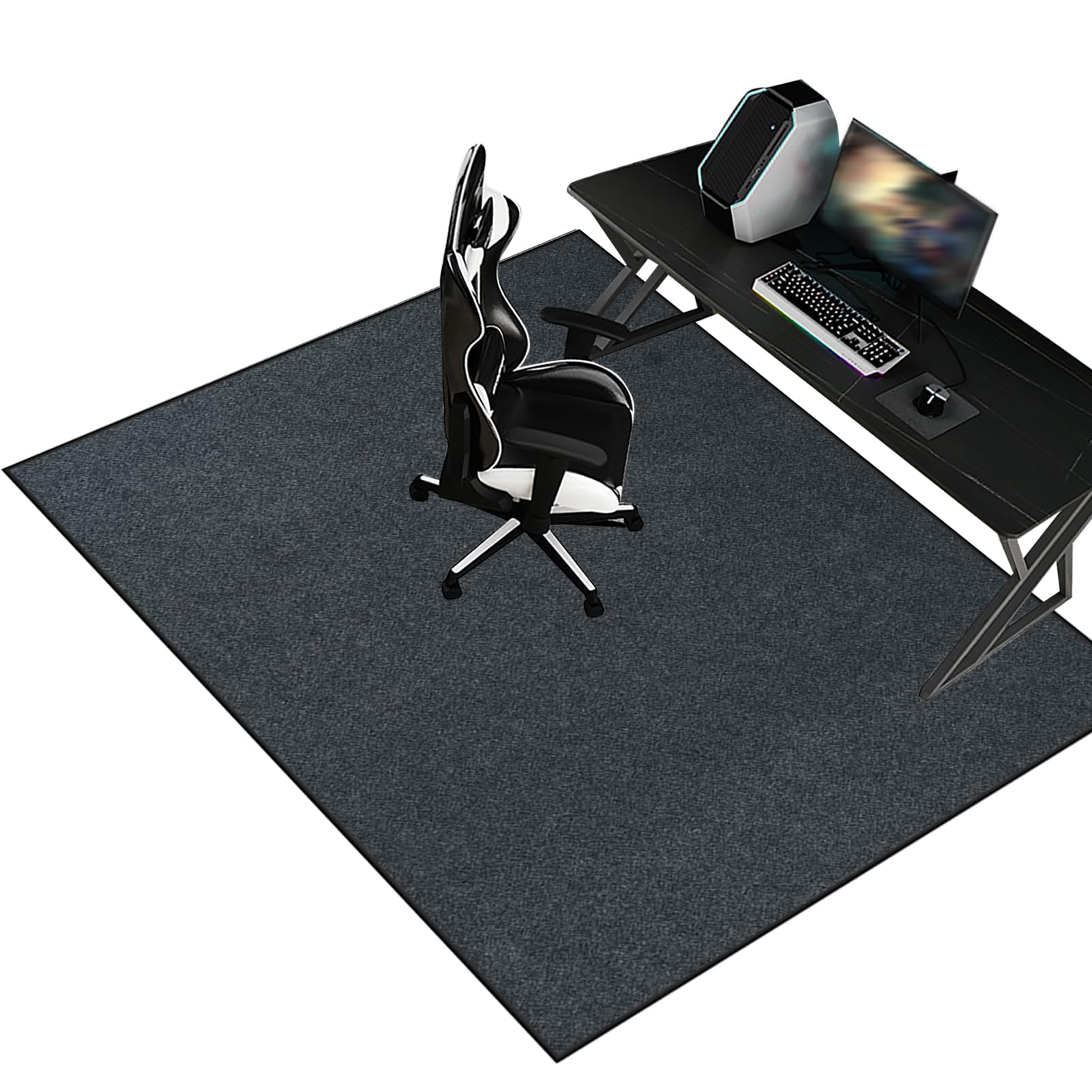 Fzamudng Heavy Duty Office Gaming Chair Mats for Carpeted and Hardwood Floor Desk Chair Mat Carpet Protector Chair Mat for Home and Office Hard-Floor Chair Mats Floor Mat for Office Chair 80 x 120 cm