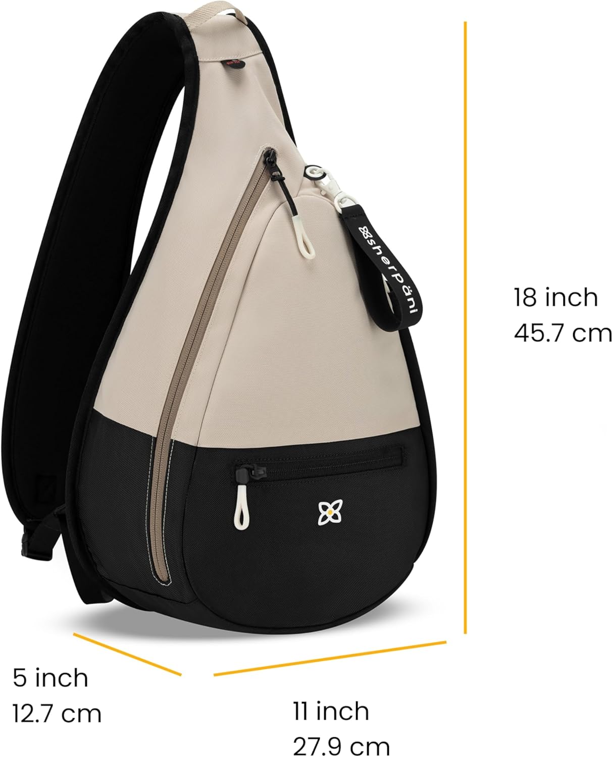 Sherpani Esprit, Sling Backpack, 10L Travel Bag, Women Shoulder Sling Purse, Crossbody Backpack, Travel Gifts, RFID Protection, Fits 10 Inch Tablet (Con Leche)