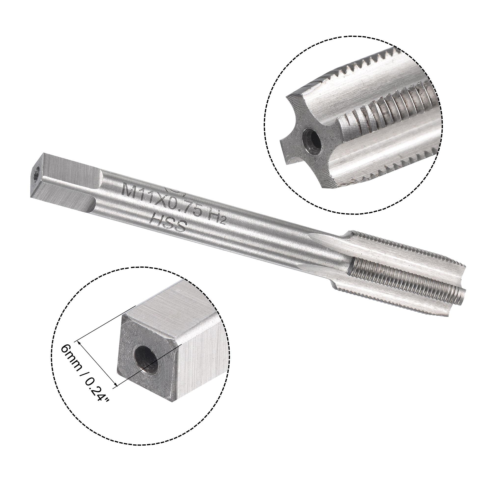 uxcell M11 x 0.75mm Metric Tap and Die Set, Machine Thread Screw Tap with Round Threading Die, Tap & Die Kit for Nut Screw Bolt Thread Repair — Amazon image 3