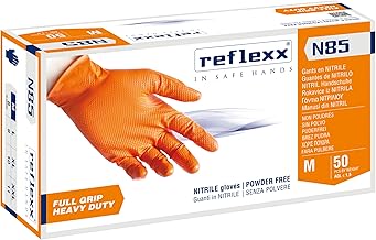 Reflexx N85/M, Full Grip Nitrile Gloves | HEAVY DUTY