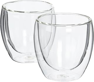Bodum Pavina Glass, Double-Wall Insulated Glasses, Clear, 8 Ounces Each (Set of 2)