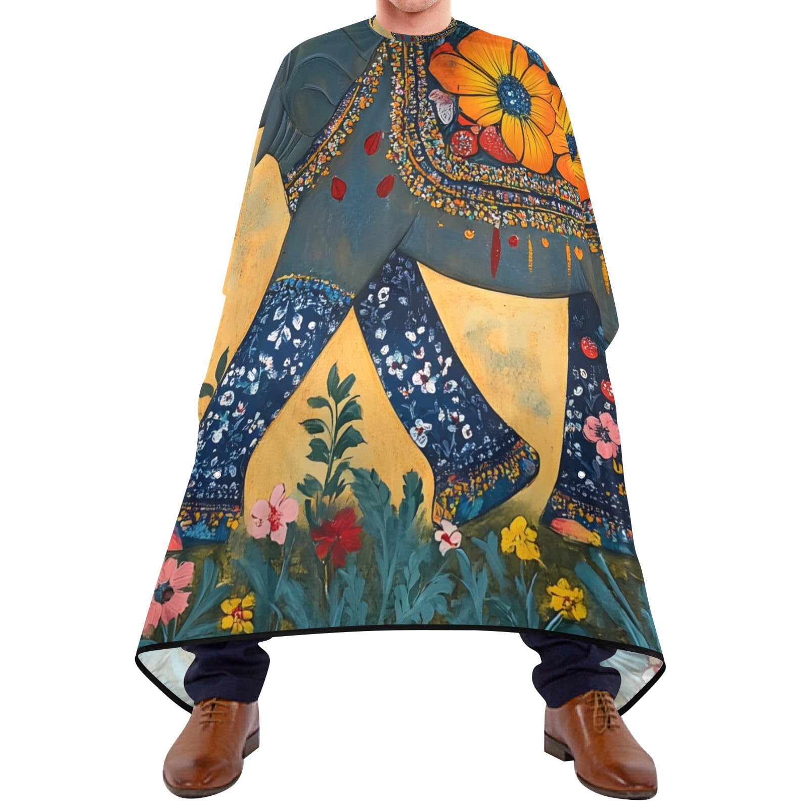 Hezely Exotic Elephant Hair Dye Cape, Barber Cape for Adults,Waterproof Salon Cape,Waterproof Hairdressing Styling Hair Cutting, 65