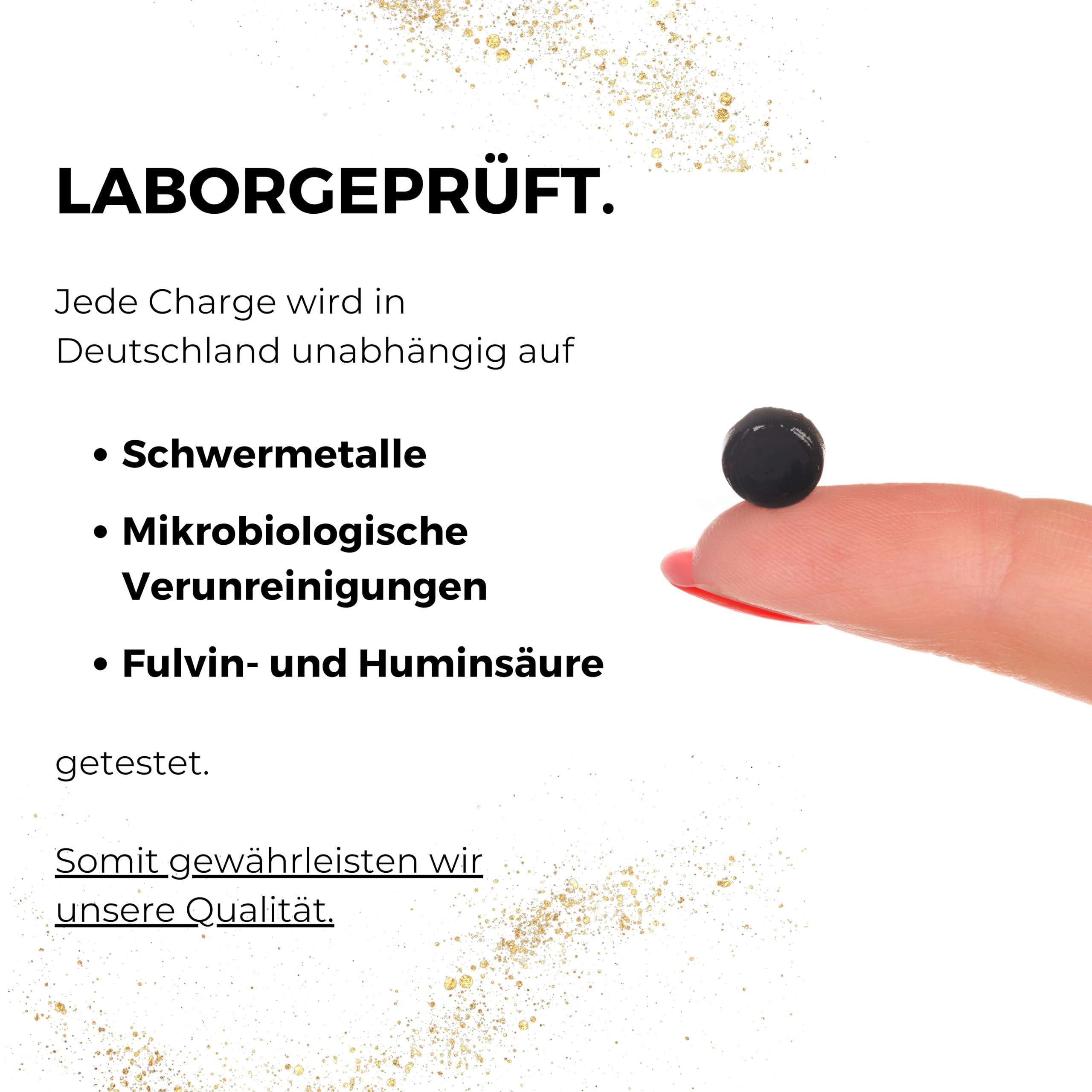 Mumijo Shilajit Tabletten aus reinem Harz - Laborgeprüft in DE - 90 Stück | SCHWARZESGOLD® | Shilajit Original Drops mit 55% Fulvinsäure und 9% Huminsäure, Shijalit, Mumio