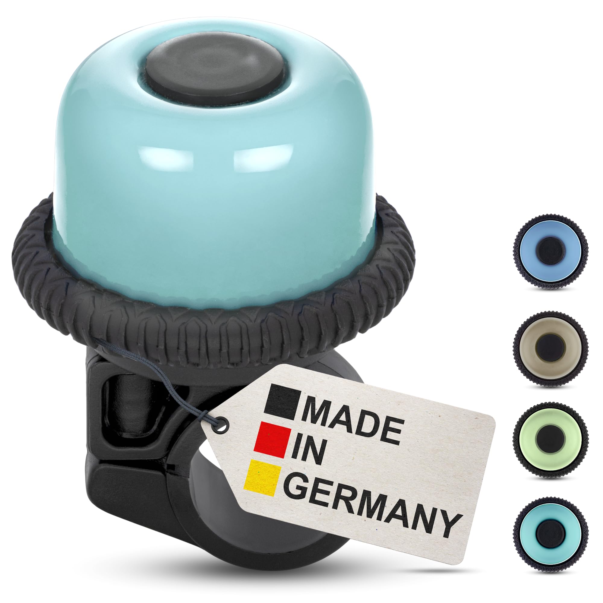 Fahrradklingel Kinder Jungen, Fahrradklingel Mädchen - Drehklingel Pastell Türkis - Klingel Fahrrad Kinder, Klingel Kinderfahrrad, Laufrad - klingelt laut, einfache Montage