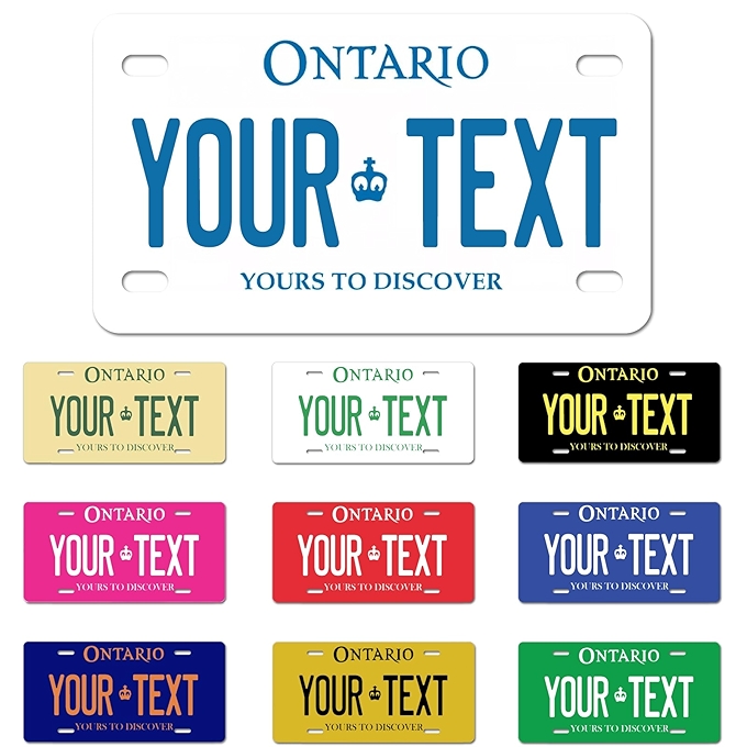安大略个性化车牌铝制装饰牌