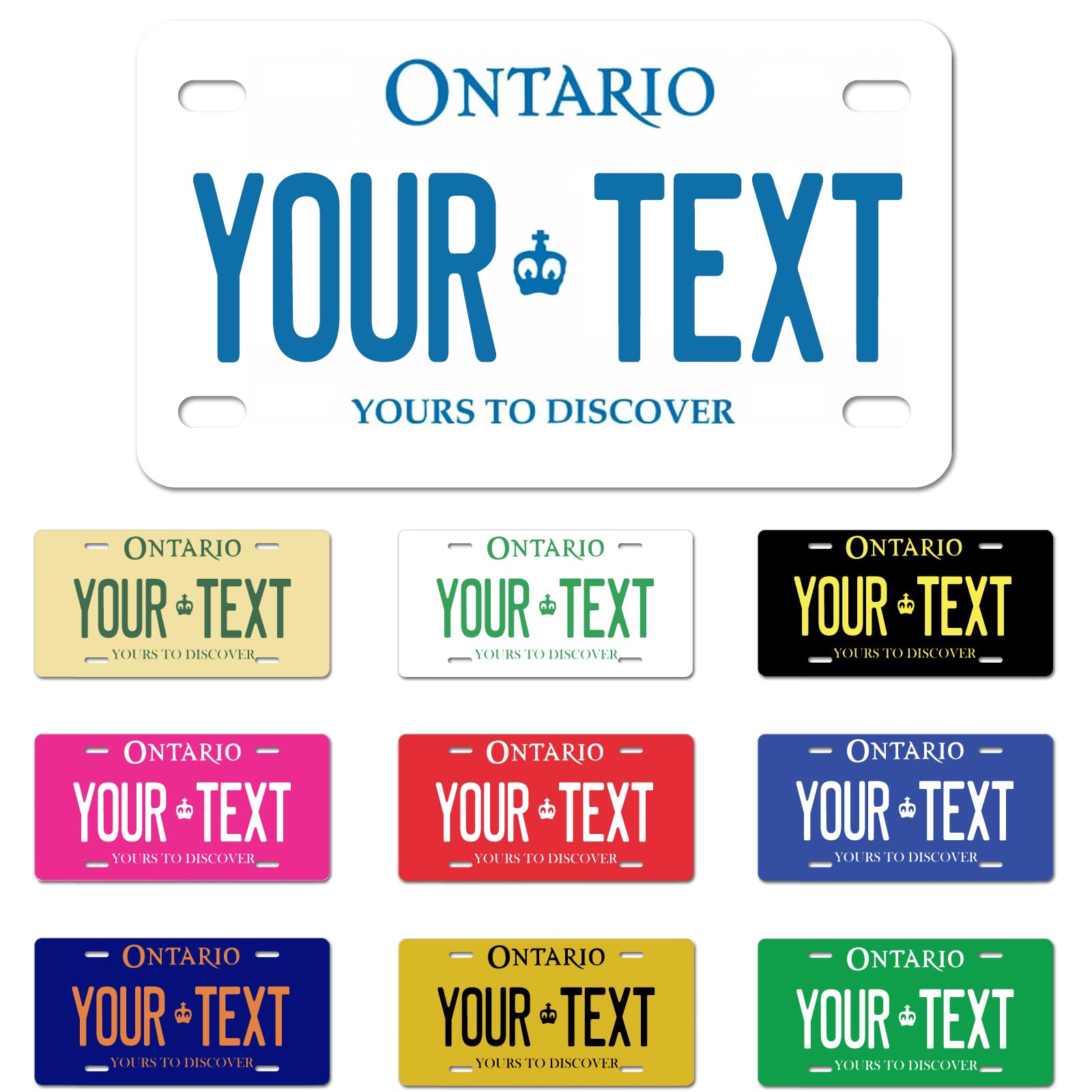 Ontario License Plate, 6"×12" Custom License Plate — view 2