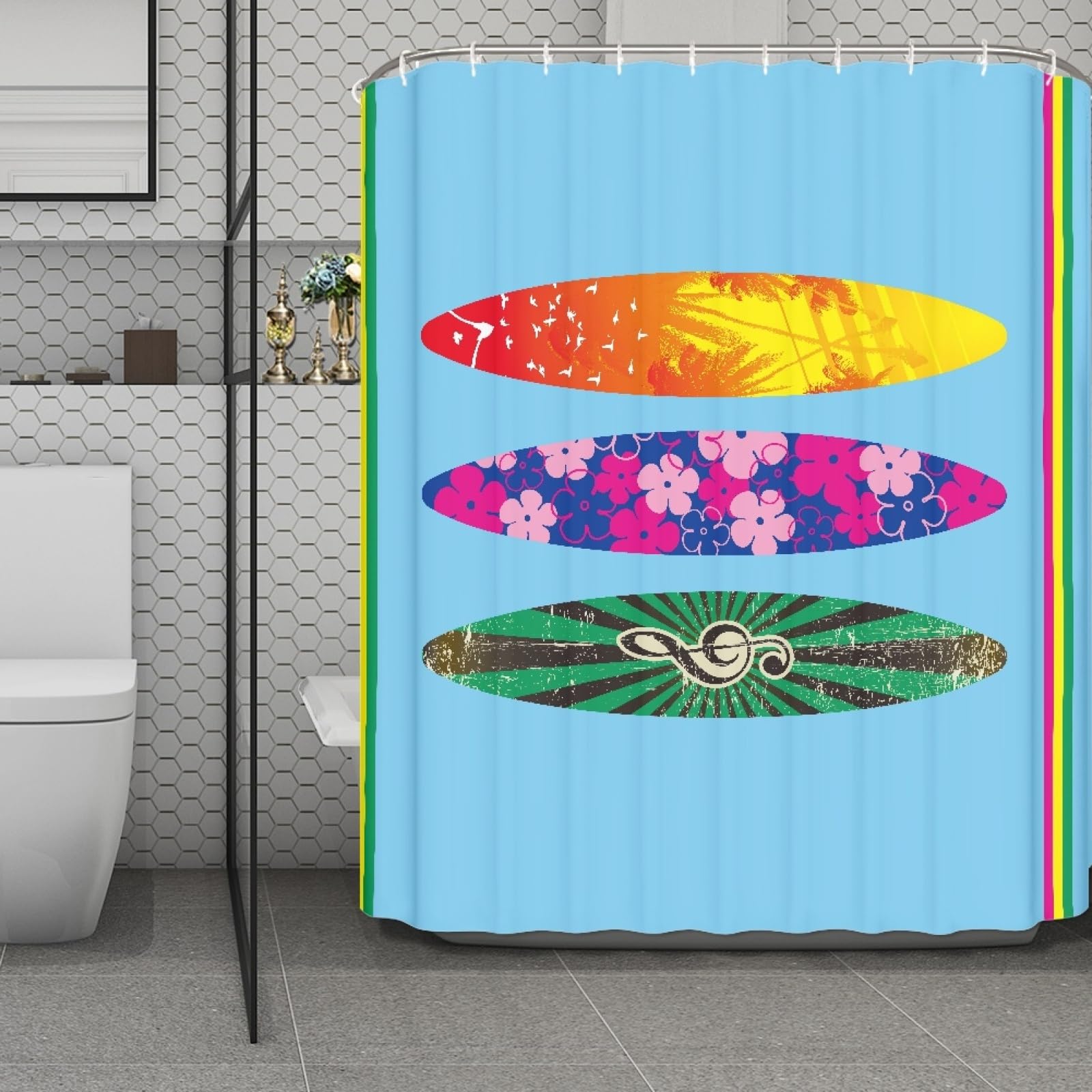 Rideau de douche anti moisissure 200X240 étanche et robuste